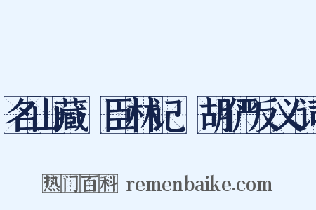 名山藏·臣林记·胡俨反义词是什么意思的图片